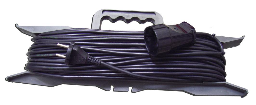 Удлинитель-шнур на рамке TDM НАРОДНЫЙ ПВС 10А 3*0.75 мм/40м 2200Вт штепс.гнездо с/з М (SQ1306-0309)