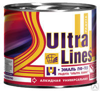эмаль пф-115 "ultra lines" жёлтая 2,7кг радуга