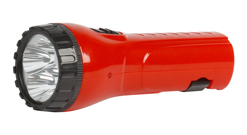 Фонарь аккумуляторный светодиодный 4 LED с прямой зарядкой Smartbuy, красный 