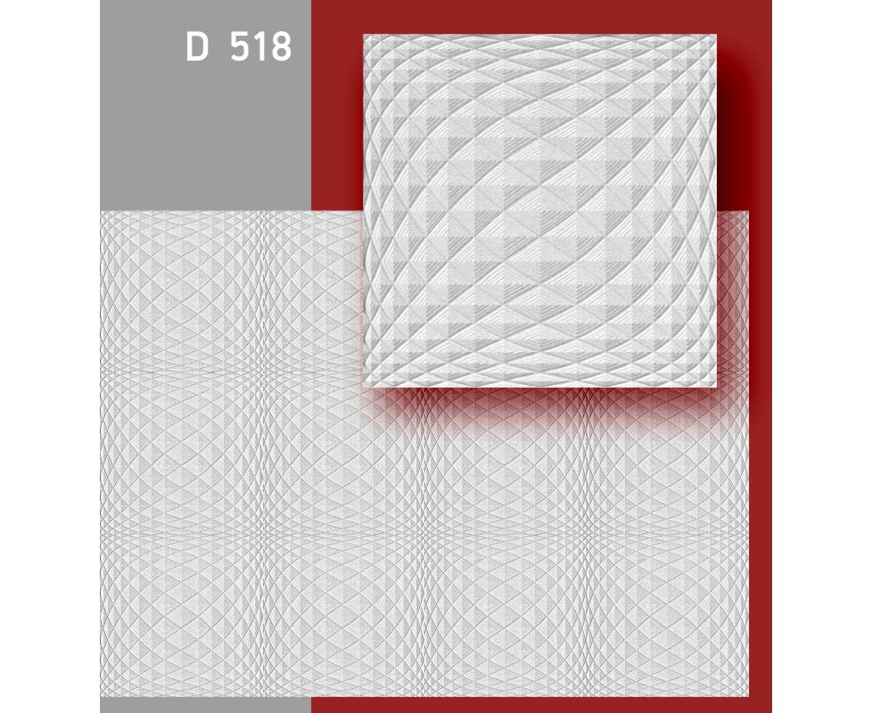 Плитка потолочная D518 белая (28) (упак.8 плит)