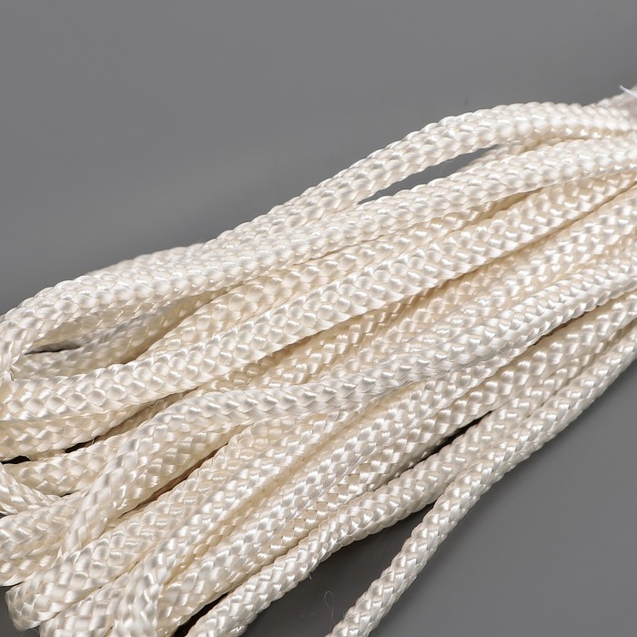 Шнур полипропиленовый, плетеный, с сердечником, 16 пр., d=4 мм, 10 м, КРАП П0296