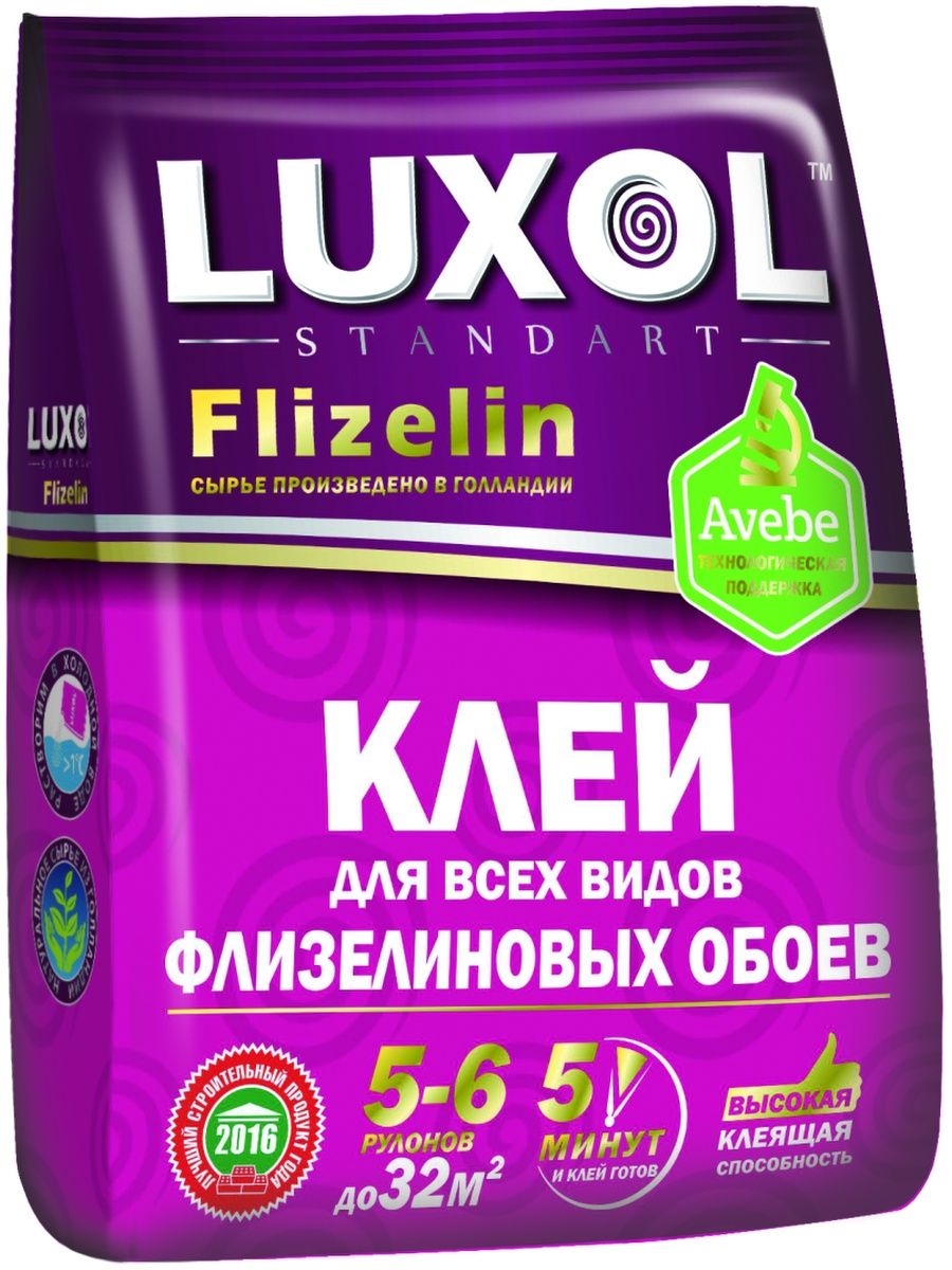 Клей обойный "LUXOL" флизелин.  пакет 200г (30)