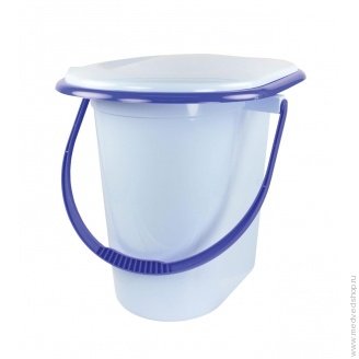 Ведро-туалет пластм.18л голубой (Ж8227))