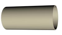 Труба водосточная (L=1.0 м) пломбир Дёке
