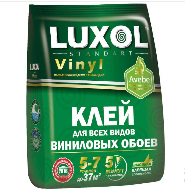 Клей обойный "LUXOL" винил  пакет 180г (30)