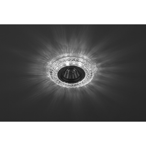 Светильник ЭРА DK LD3 SL/WH декор c белой светодиодной подсветкой, прозрачный 