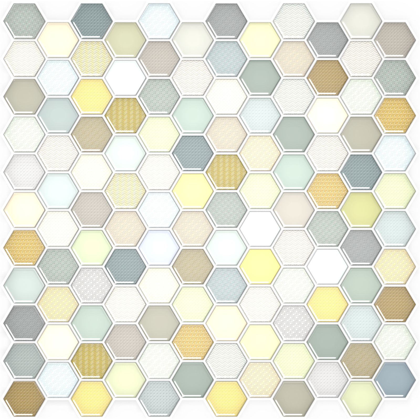Панель ПВХ на клеевой основе 0,3 мозайка  Соты Магия 0,469*0,470  