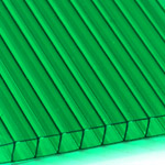Поликарбонат сотовый 4мм 2,1х6м зеленый с УФ защ