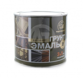 грунт-эмаль п/ржав радуга 3в1 серая 1,9 кг м