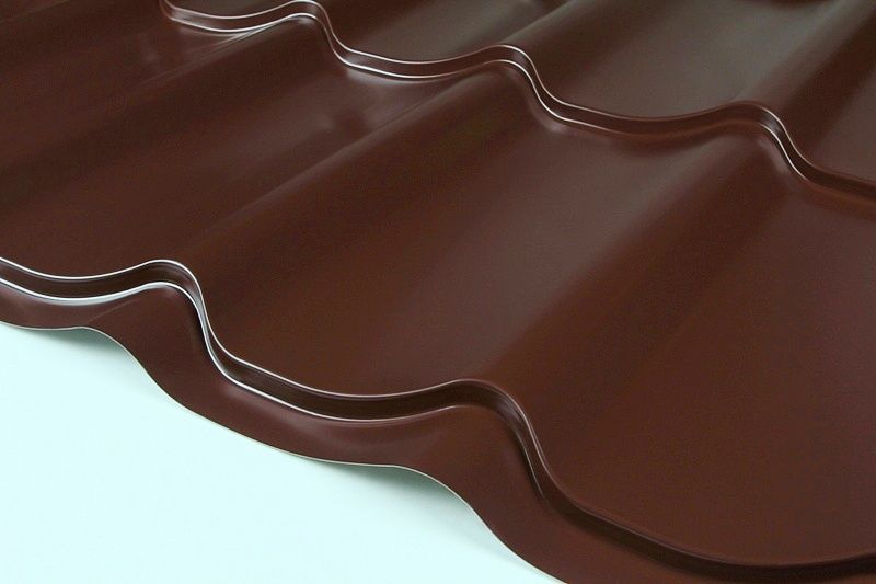 Металлочерепица МОНТЕРРЕЙ (1180* 850) шоколад 