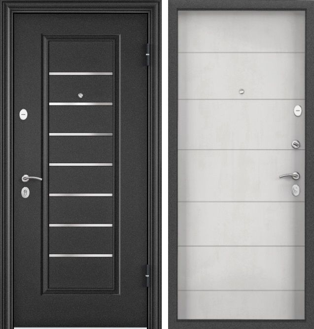 Дверь DELTA-100 Букле темно-серый/Бетон известковый 950*2050 левая 