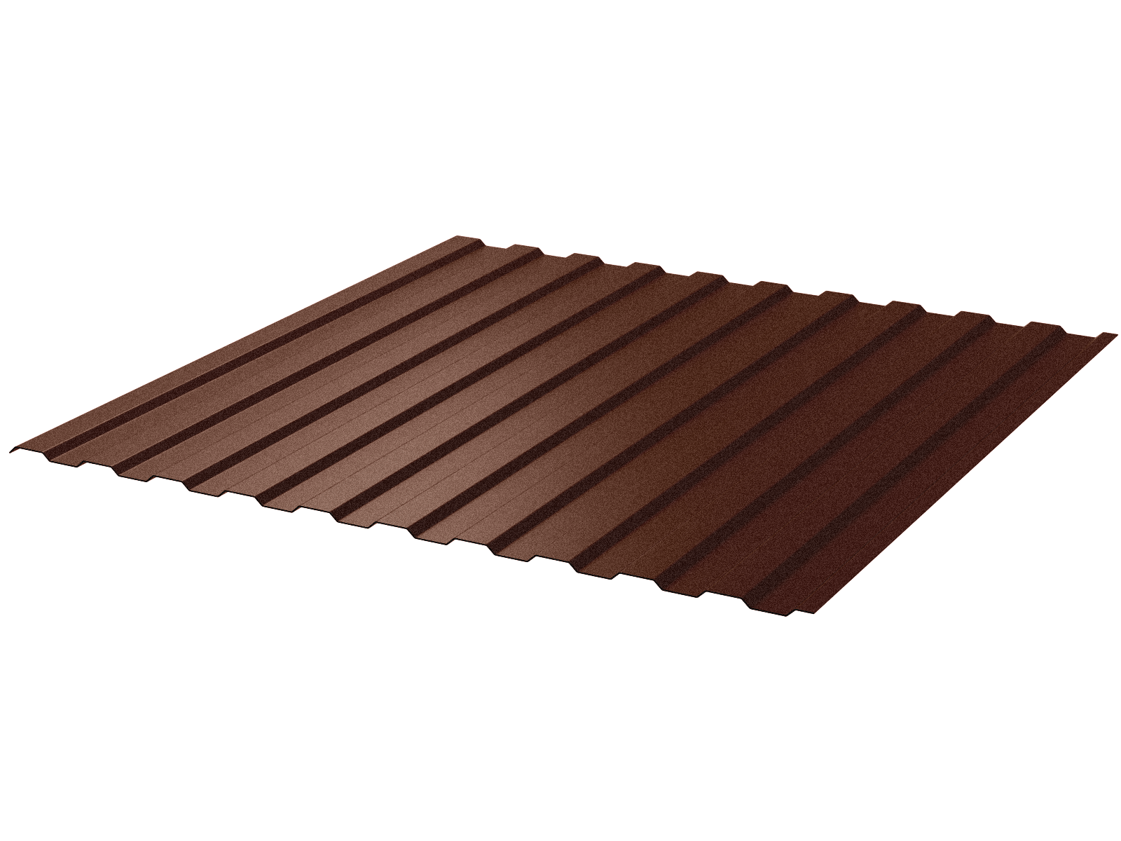 Лист профилированный полимерный С8 шоколад (1200*2000) Ral 8017 