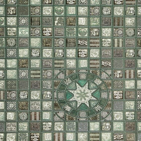 Панель ПВХ Мозаика Медальон олива 955*488 мм 