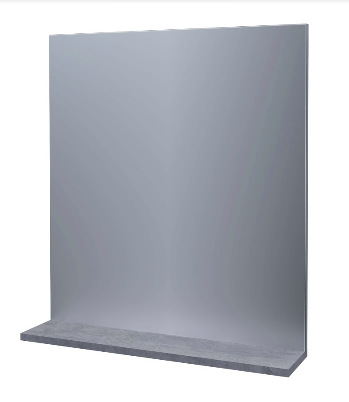 Шкаф-зеркало GS Амали 80 Цемент светлый, графит матовый 11790 картинка