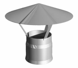 Зонт нерж. 0,5 d -130 с дефлектором М