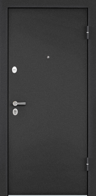 Дверь мет Х5 МР Букле темно-серый букле графит/Дуб белый860*2050 правая 