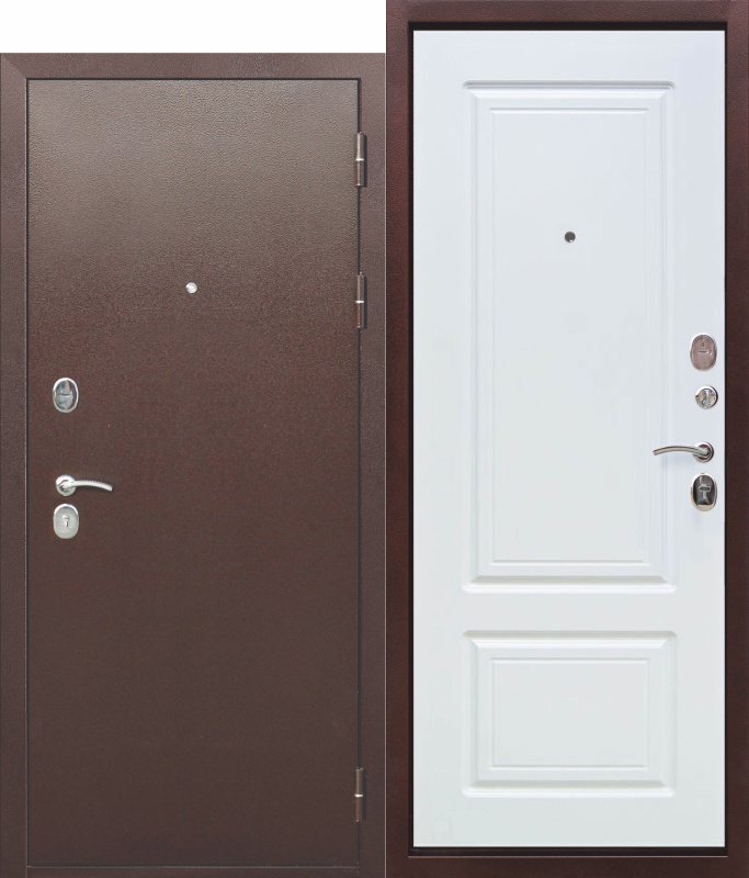 Дверь мет. 10 см Толстяк серебро Ясень белый эмаль Царга (860мм)левая/ФТ 