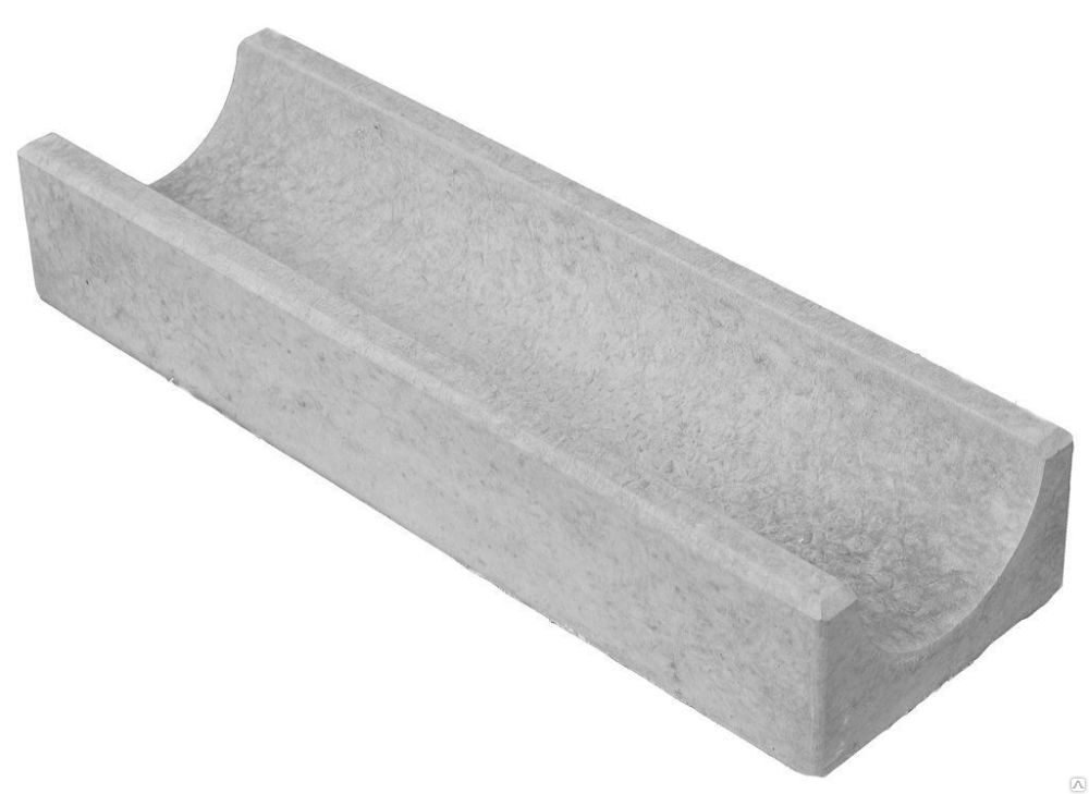 Желоб водосточный (бетон.) 500*160*40 серый