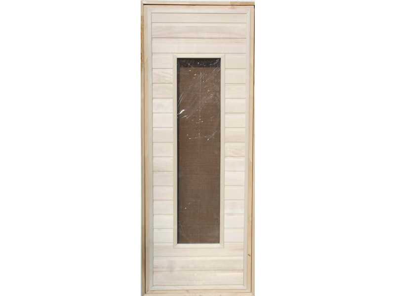 Дверь банная 1800*700 липа со стеклом (широкое) ДО-2 "А"