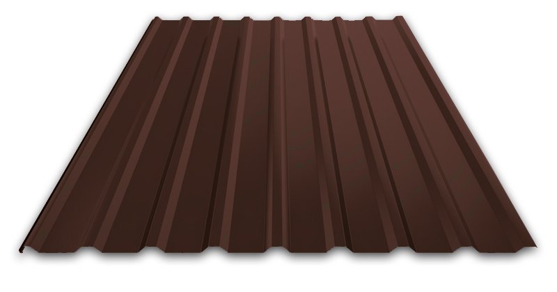 Лист профилированный полимерный СП20 шоколад (1150*3000) Ral 8017 