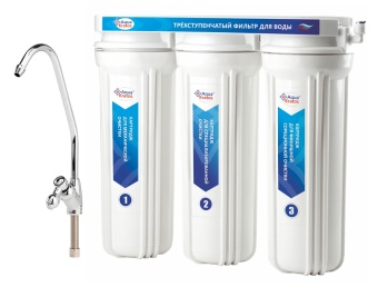 Трехступенчатый фильтр для воды с отдельным краном тип Умягчение АКv-206