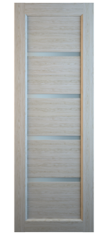 Дверное полотно  В-2/03 Дуб Монтана Грей, стекло сатин (2000х600)