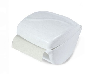 Держатель д/туалетной бумаги белый мрамор Волна Х9910
