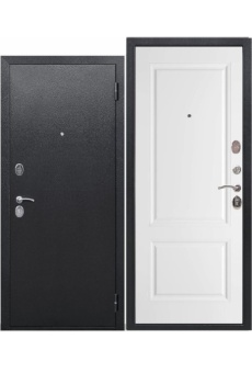 Дверь мет.7,5см левая 960 Гарда Серебро Эмаль белая (ФТ)