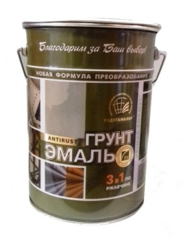 Грунт-эмаль п/ржав Радуга (3в1) серая 6 кг
