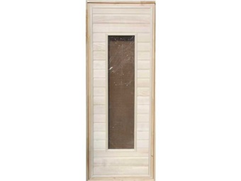 Дверь банная 1800*700 липа со стеклом (широкое) ДО-2 